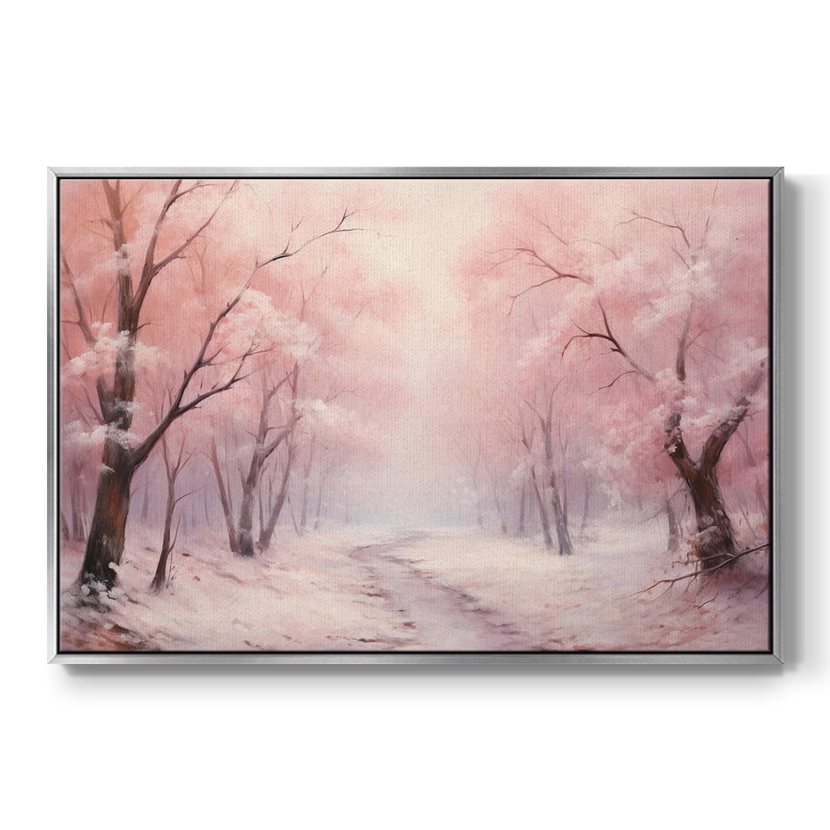 Vintage Landscape-CXCVI By Wexford Home Framed in Silver Wood Gallery Wrapped Canvas 25 in. x 37 in.