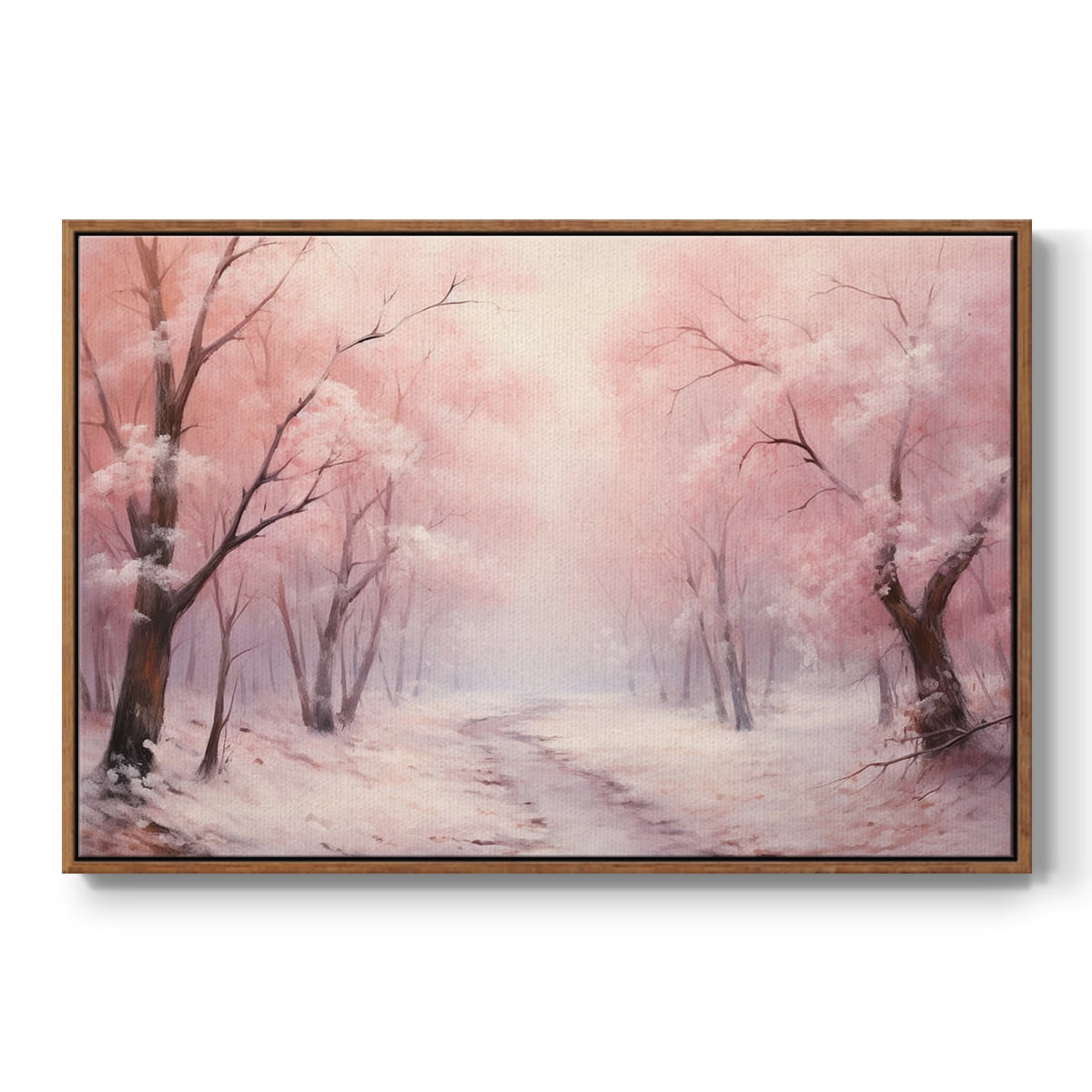 Vintage Landscape-CXCVI By Wexford Home Framed in Walnut Wood Gallery Wrapped Canvas 25 in. x 37 in.
