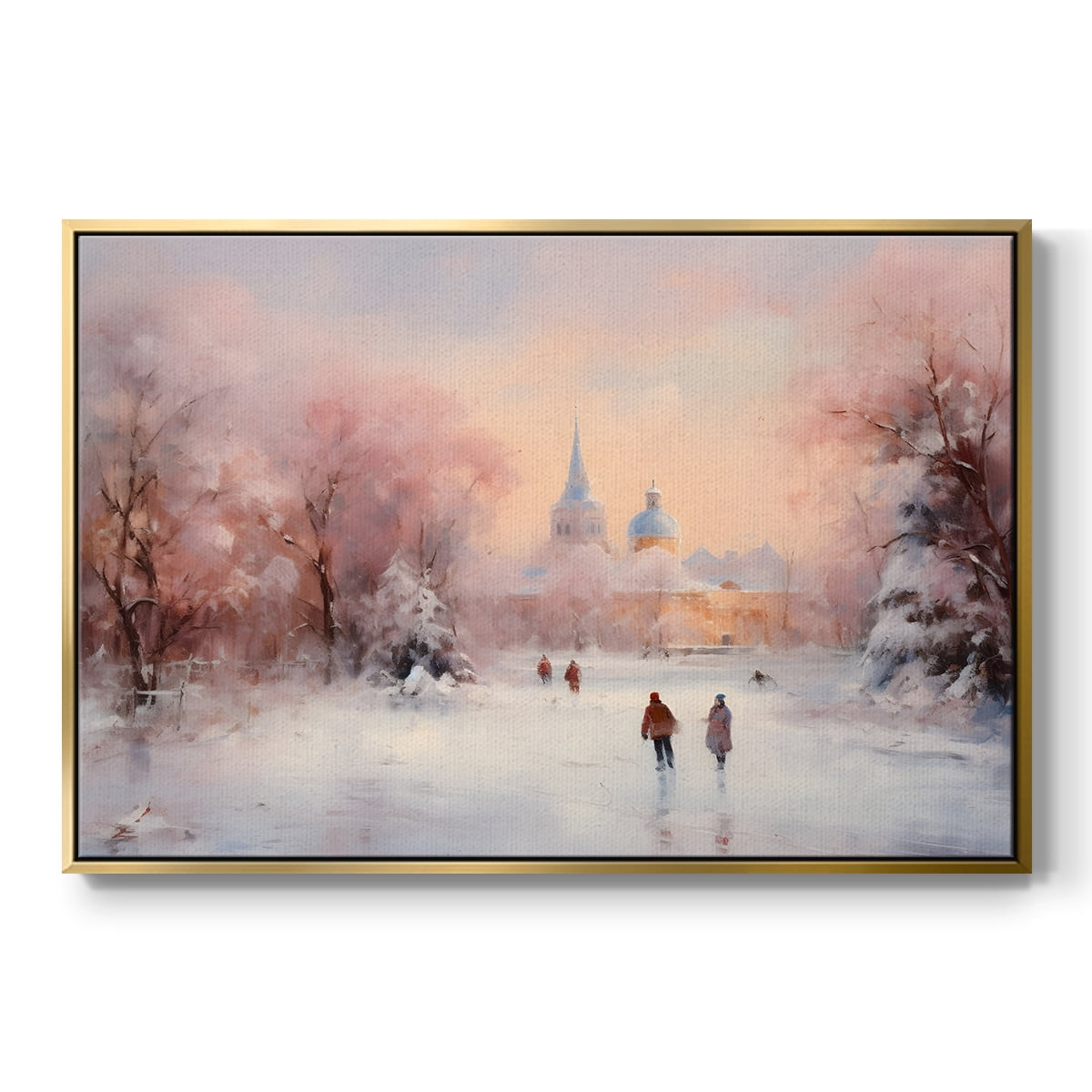 Vintage Landscape-CXCVII By Wexford Home Framed in Gold Wood Gallery Wrapped Canvas 25 in. x 37 in.