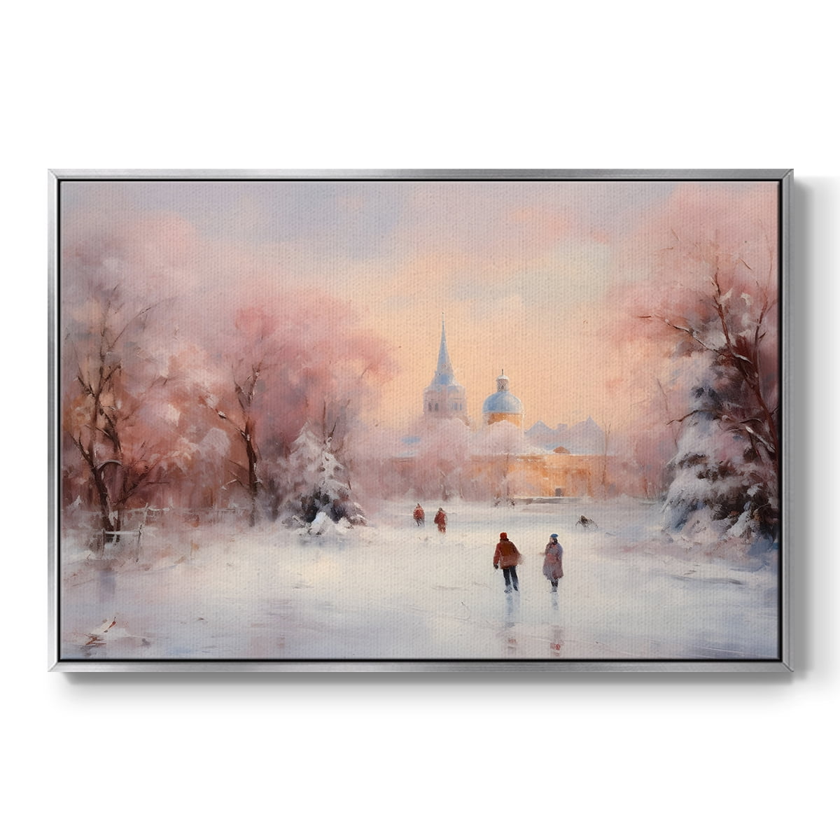 Vintage Landscape-CXCVII By Wexford Home Framed in Silver Wood Gallery Wrapped Canvas 17 in. x 25 in.