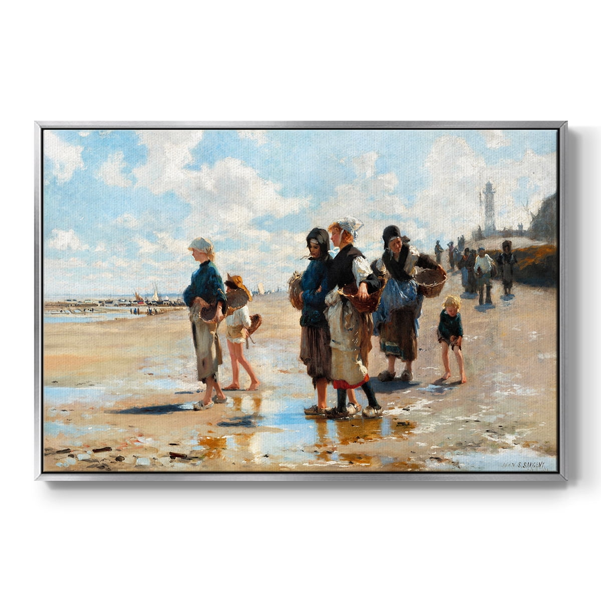Vintage Landscape-CXII By Wexford Home Framed in Silver Wood Gallery Wrapped Canvas 17 in. x 25 in.