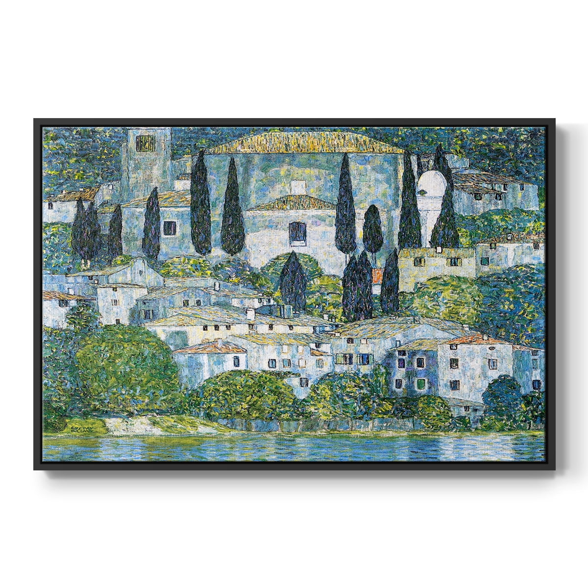 Vintage Landscape-CXIII By Wexford Home Framed in Black Wood Gallery Wrapped Canvas 27 in. x 41 in.