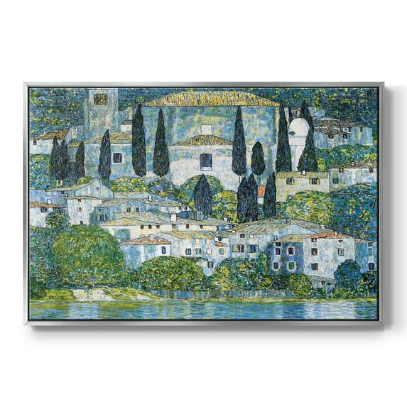 Vintage Landscape-CXIII By Wexford Home Framed in Silver Wood Gallery Wrapped Canvas 25 in. x 37 in.