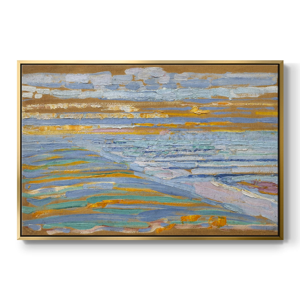 Vintage Landscape-CXIV By Wexford Home Framed in Gold Wood Gallery Wrapped Canvas 17 in. x 25 in.
