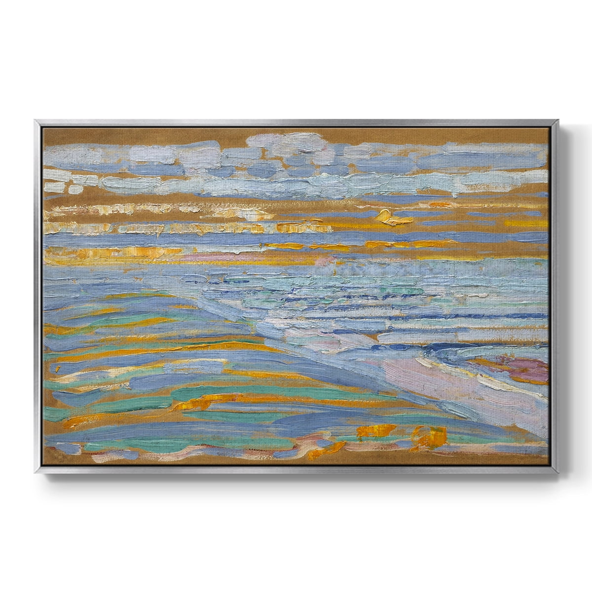 Vintage Landscape-CXIV By Wexford Home Framed in Silver Wood Gallery Wrapped Canvas 17 in. x 25 in.