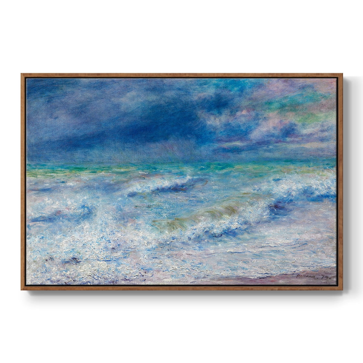 Vintage Landscape-CXIX By Wexford Home Framed in Walnut Wood Gallery Wrapped Canvas 27 in. x 41 in.