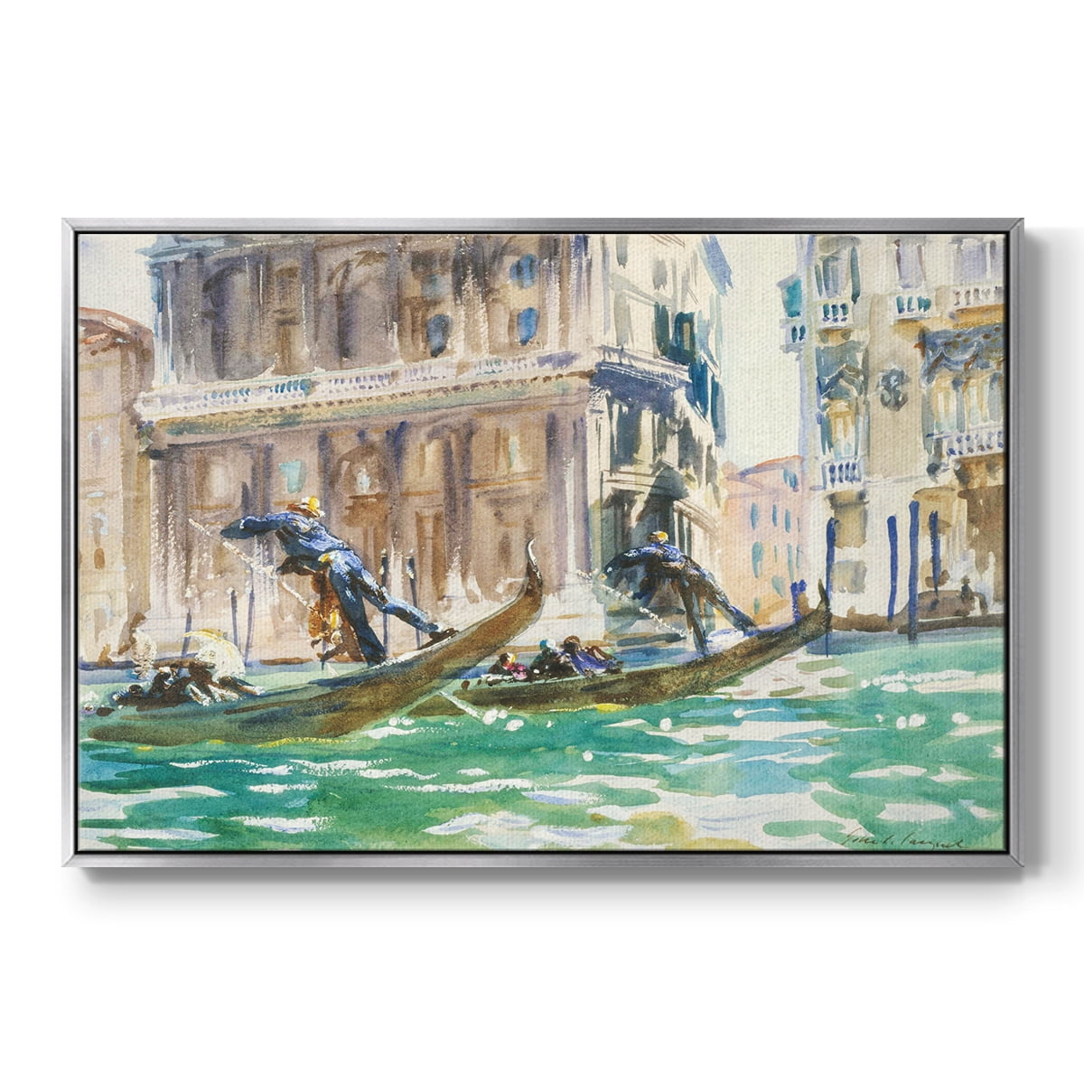 Vintage Landscape-CXLIV By Wexford Home Framed in Silver Wood Gallery Wrapped Canvas 17 in. x 25 in.