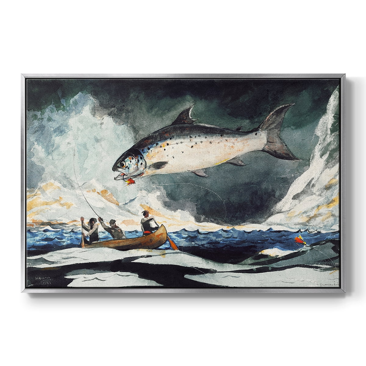Vintage Landscape-CXLV By Wexford Home Framed in Silver Wood Gallery Wrapped Canvas 25 in. x 37 in.