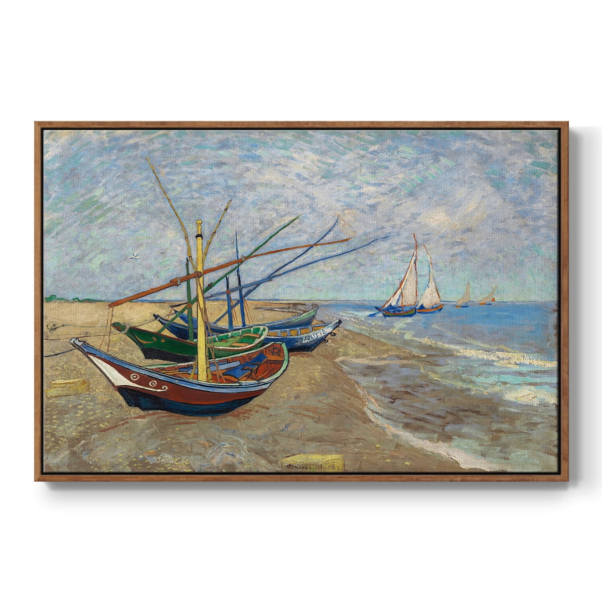 Vintage Landscape-CXLVIII By Wexford Home Framed in Walnut Wood Gallery Wrapped Canvas 17 in. x 25 in.