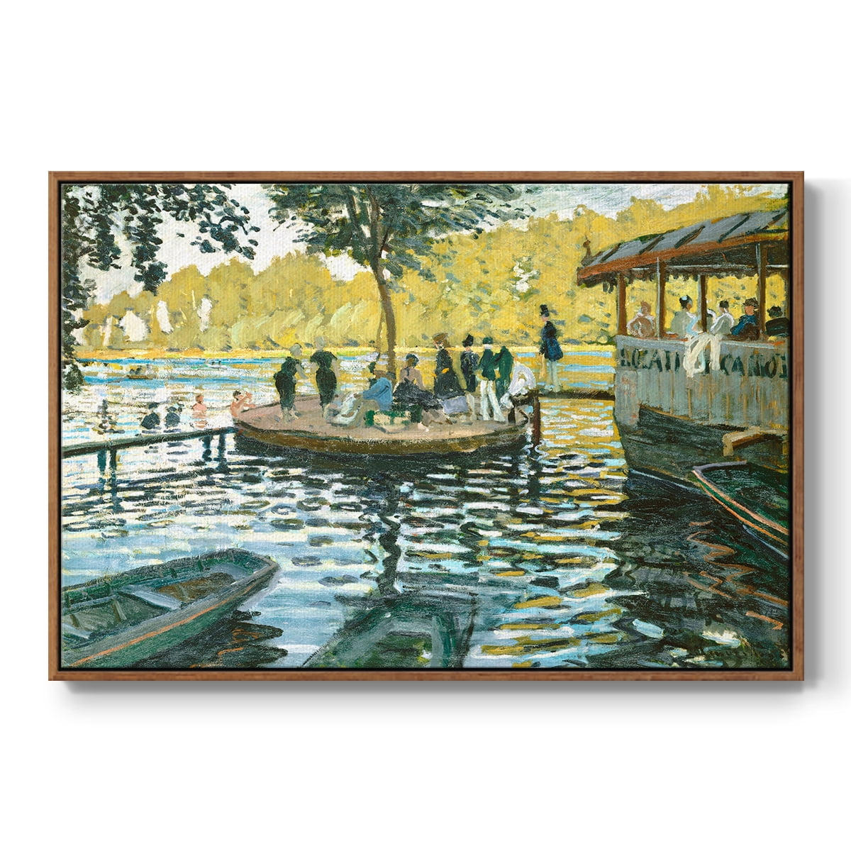 Vintage Landscape-CXV By Wexford Home Framed in Walnut Wood Gallery Wrapped Canvas 27 in. x 41 in.