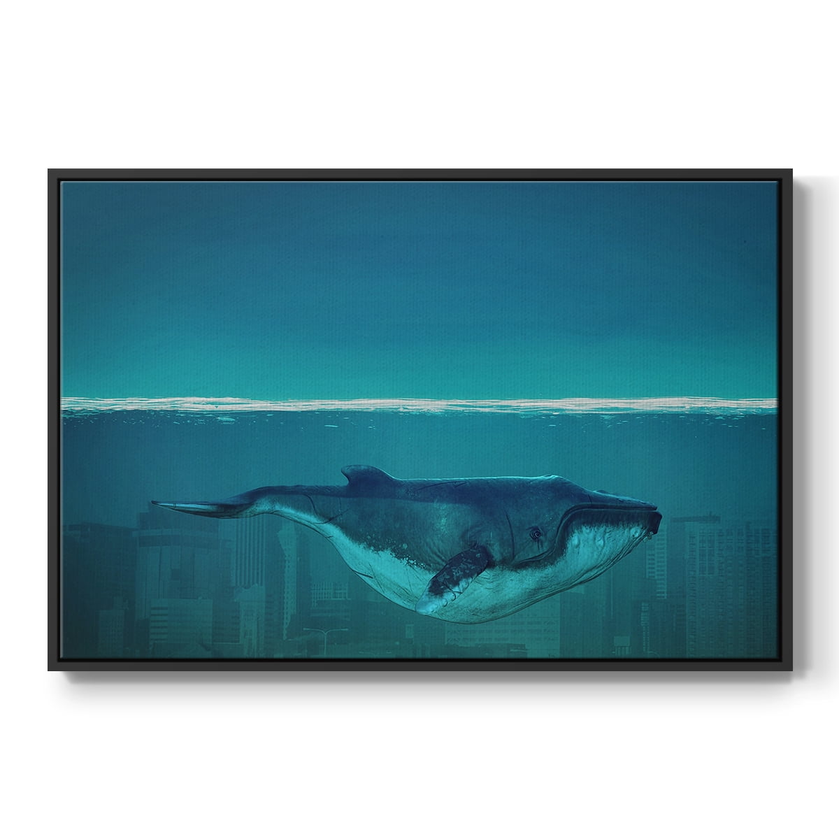 Vintage Landscape-CXVI By Wexford Home Framed in Black Wood Gallery Wrapped Canvas 27 in. x 41 in.
