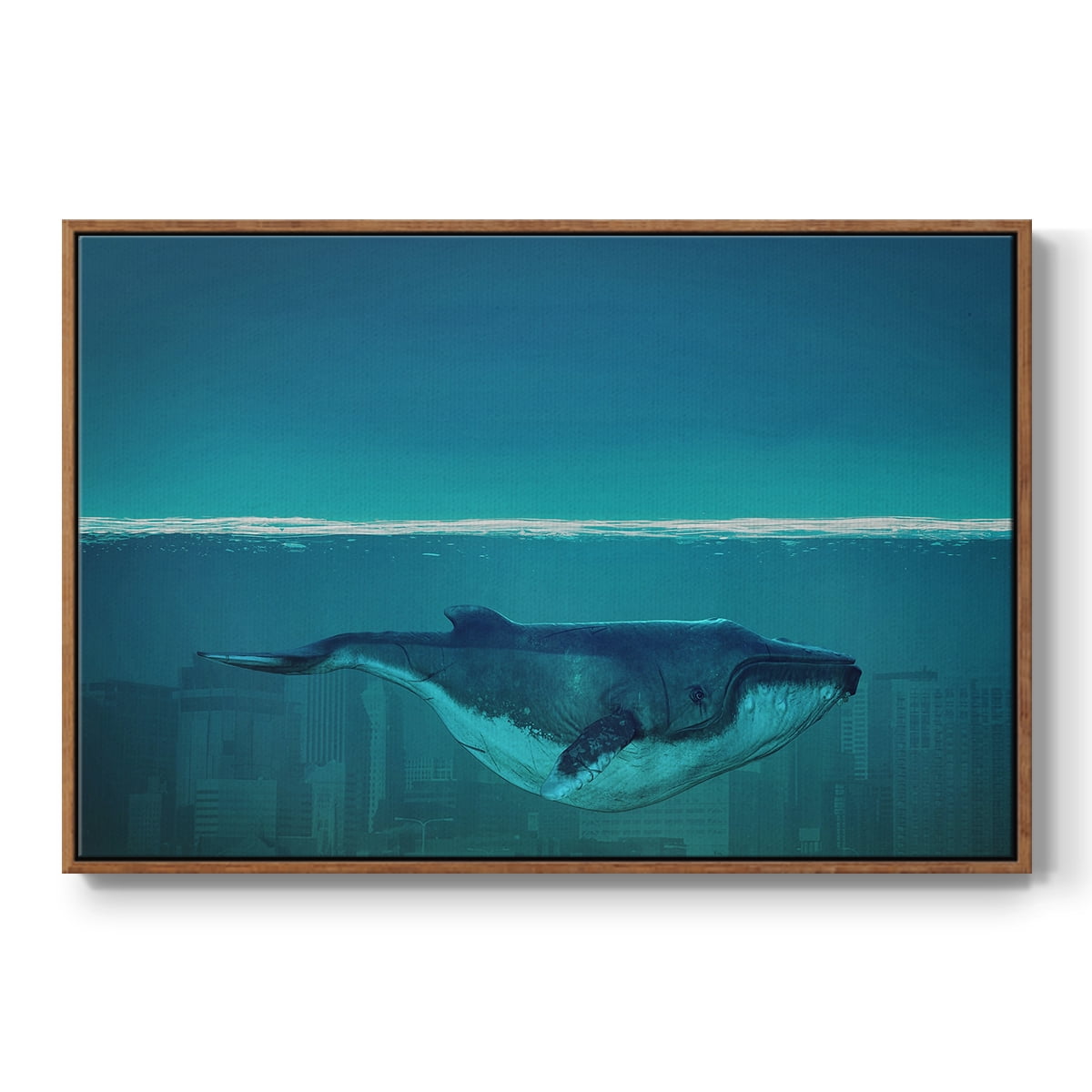 Vintage Landscape-CXVI By Wexford Home Framed in Walnut Wood Gallery Wrapped Canvas 17 in. x 25 in.