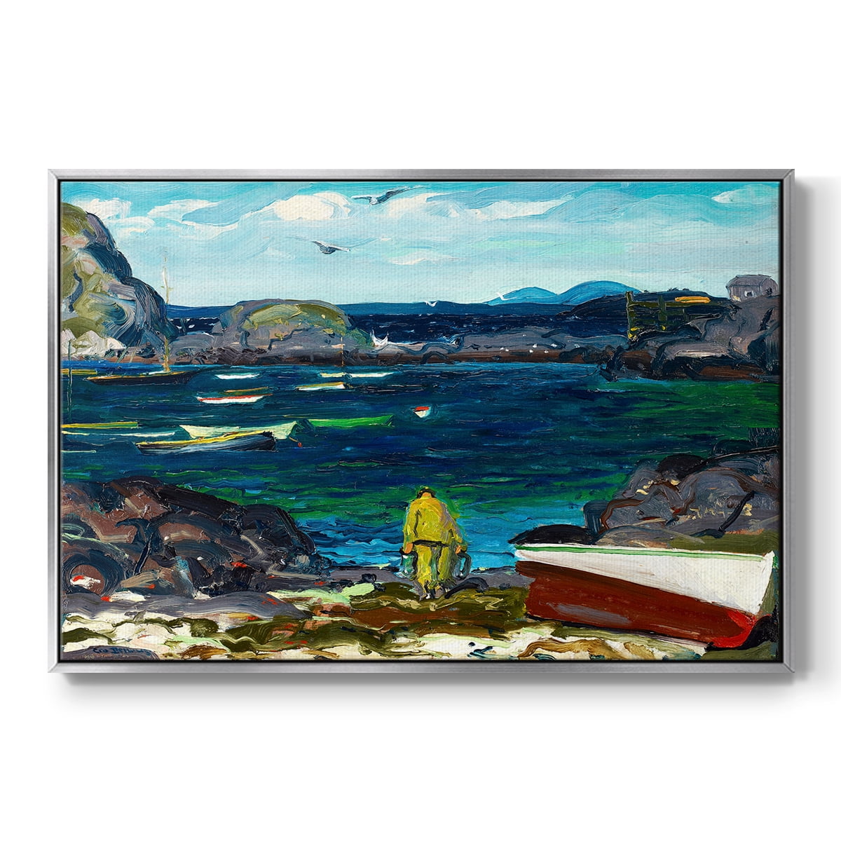 Vintage Landscape-CXVIII By Wexford Home Framed in Silver Wood Gallery Wrapped Canvas 17 in. x 25 in.