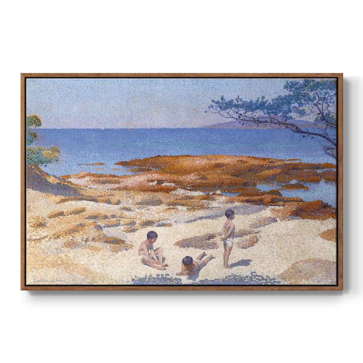 Vintage Landscape-CXXII By Wexford Home Framed in Walnut Wood Gallery Wrapped Canvas 17 in. x 25 in.