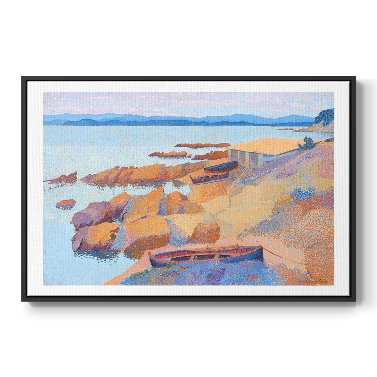 Vintage Landscape-CXXIX By Wexford Home Framed in Black Wood Gallery Wrapped Canvas 27 in. x 41 in.