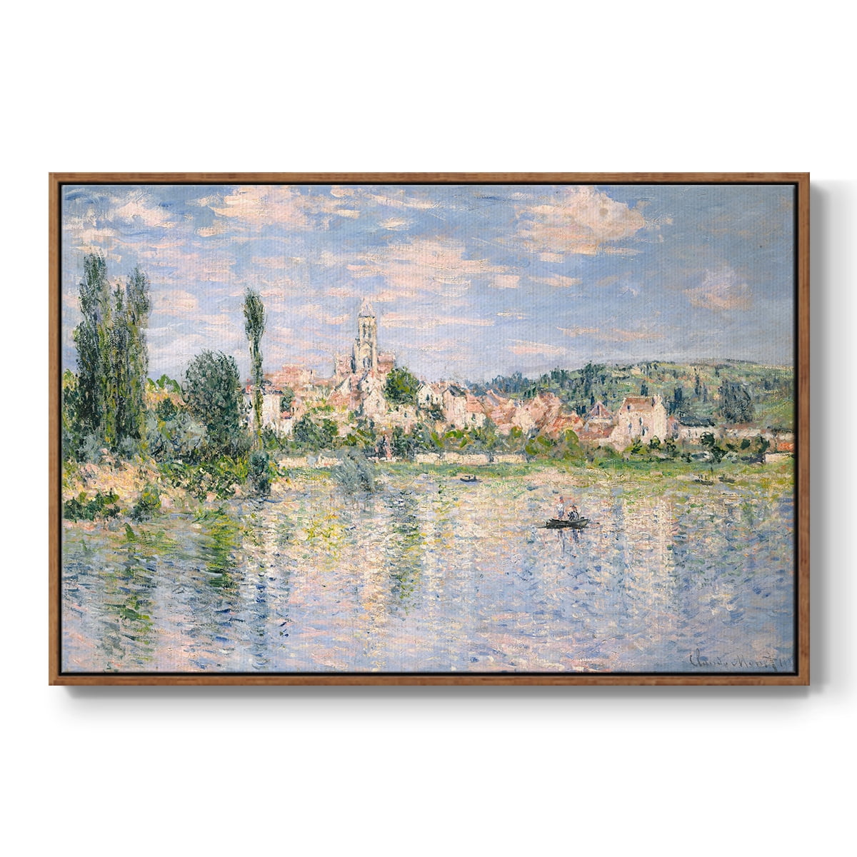 Vintage Landscape-CXXV By Wexford Home Framed in Walnut Wood Gallery Wrapped Canvas 25 in. x 37 in.