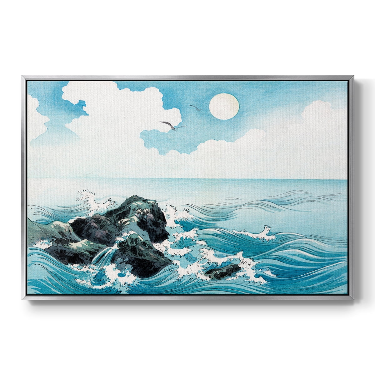 Vintage Landscape-CXXVI By Wexford Home Framed in Silver Wood Gallery Wrapped Canvas 25 in. x 37 in.