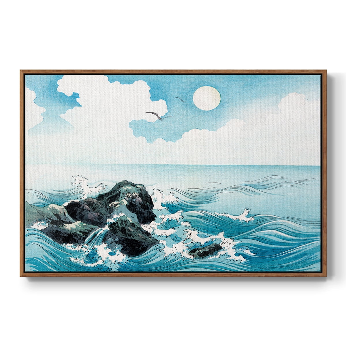 Vintage Landscape-CXXVI By Wexford Home Framed in Walnut Wood Gallery Wrapped Canvas 17 in. x 25 in.