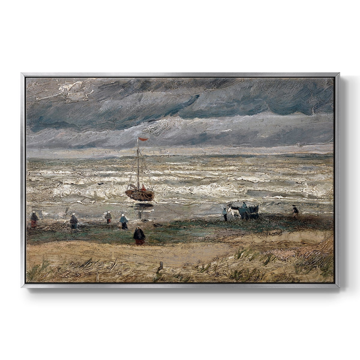 Vintage Landscape-CXXVII By Wexford Home Framed in Silver Wood Gallery Wrapped Canvas 25 in. x 37 in.