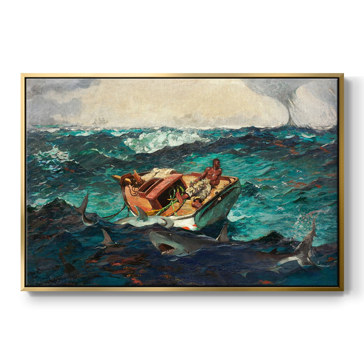 Vintage Landscape-CXXVIII By Wexford Home Framed in Gold Wood Gallery Wrapped Canvas 17 in. x 25 in.