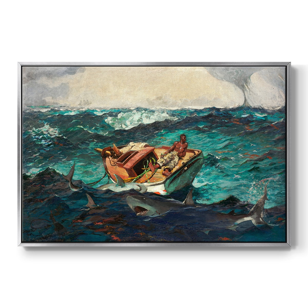 Vintage Landscape-CXXVIII By Wexford Home Framed in Silver Wood Gallery Wrapped Canvas 17 in. x 25 in.