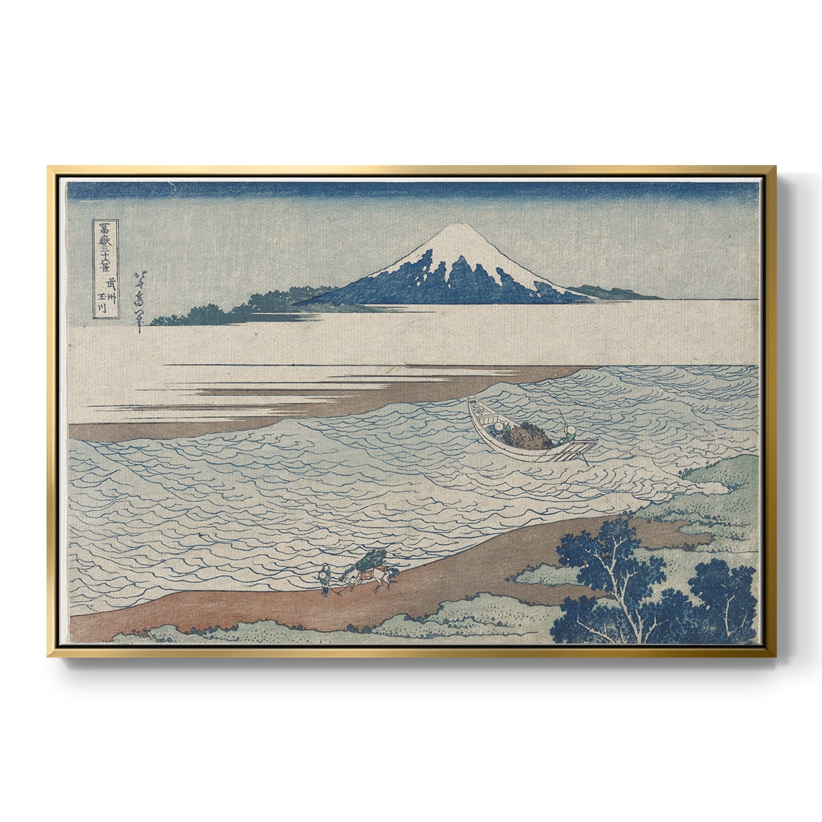 Vintage Landscape-CXXX By Wexford Home Framed in Gold Wood Gallery Wrapped Canvas 27 in. x 41 in.