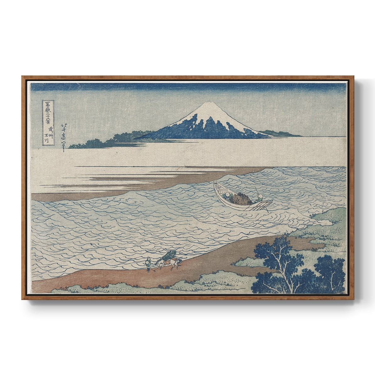 Vintage Landscape-CXXX By Wexford Home Framed in Walnut Wood Gallery Wrapped Canvas 25 in. x 37 in.