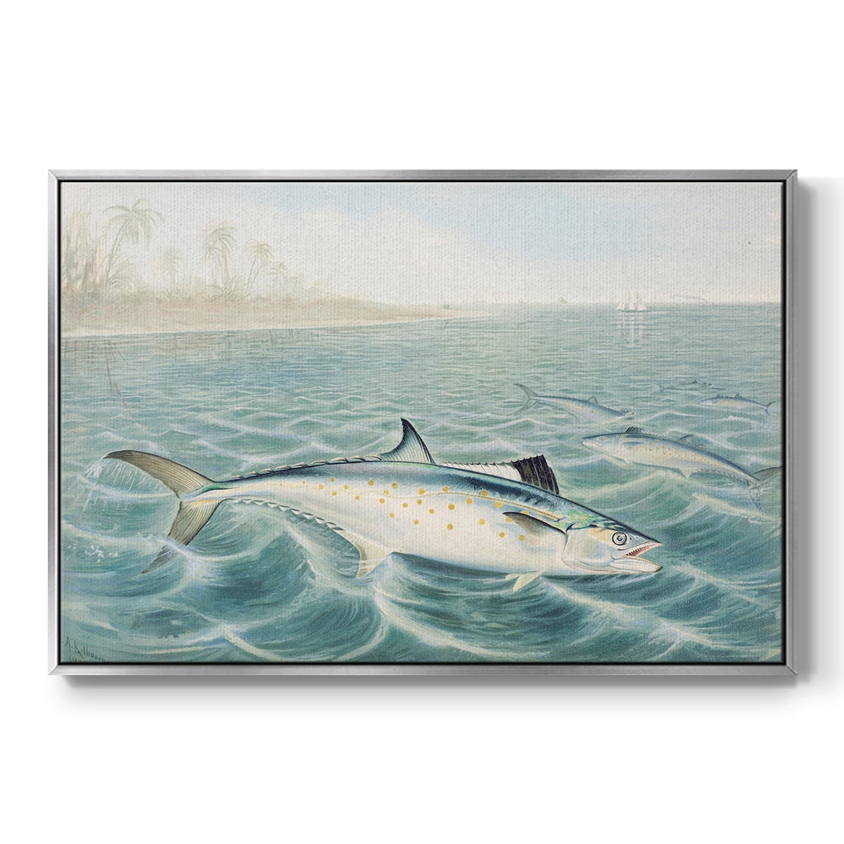 Vintage Landscape-CXXXI By Wexford Home Framed in Silver Wood Gallery Wrapped Canvas 17 in. x 25 in.