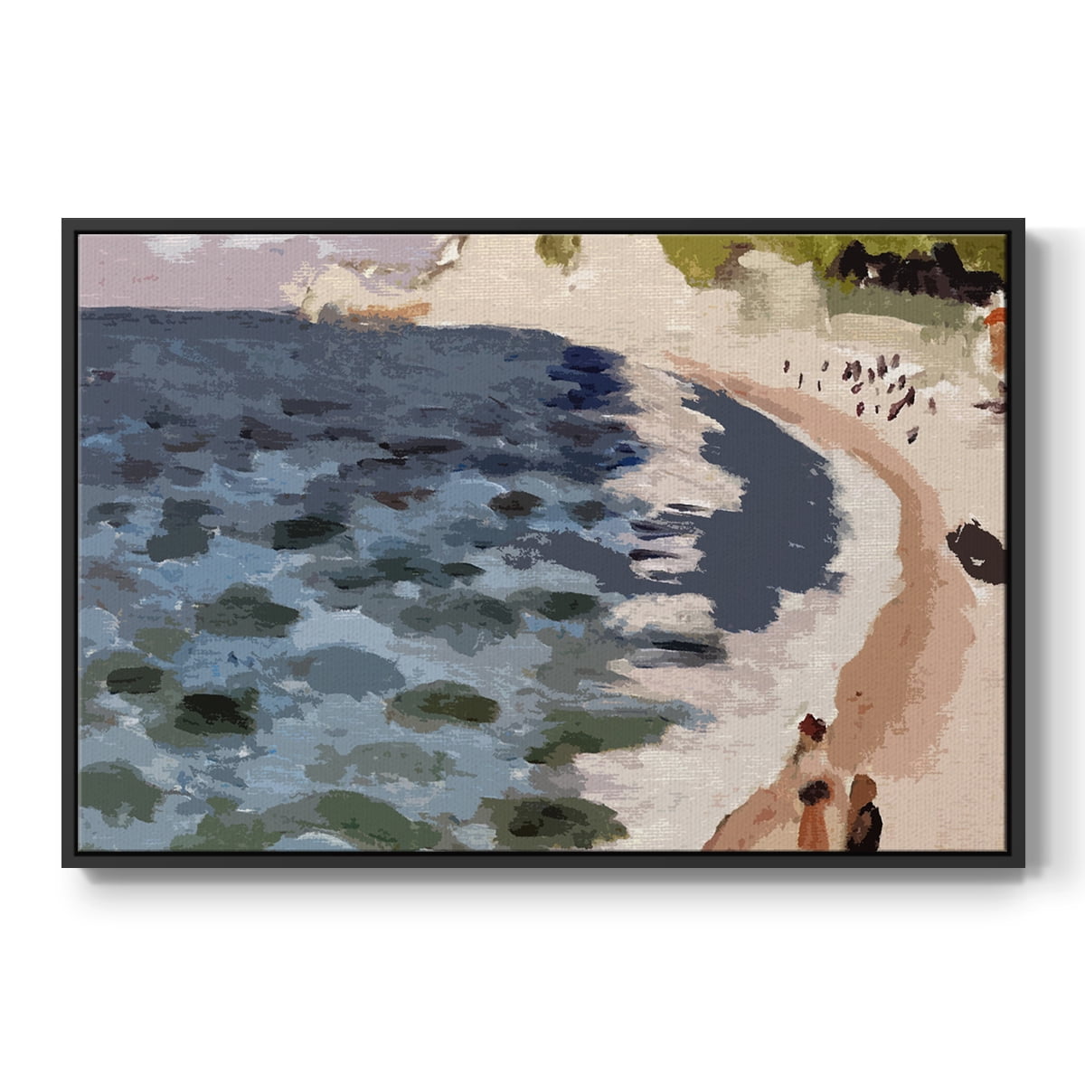 Vintage Landscape-CXXXII By Wexford Home Framed in Black Wood Gallery Wrapped Canvas 25 in. x 37 in.