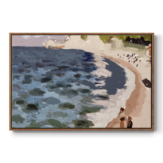 Vintage Landscape-CXXXII By Wexford Home Framed in Walnut Wood Gallery Wrapped Canvas 25 in. x 37 in.