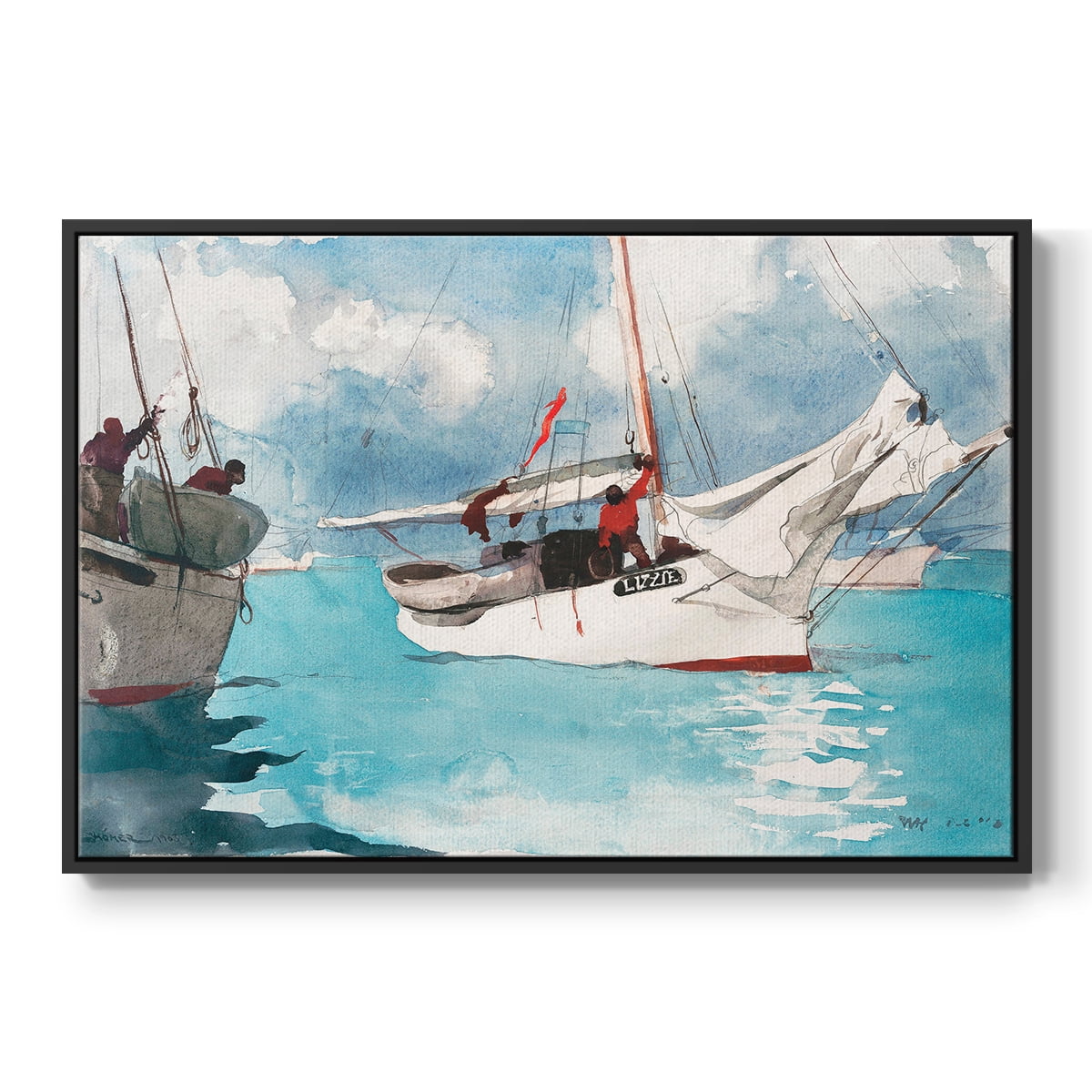 Vintage Landscape-CXXXIV By Wexford Home Framed in Black Wood Gallery Wrapped Canvas 17 in. x 25 in.