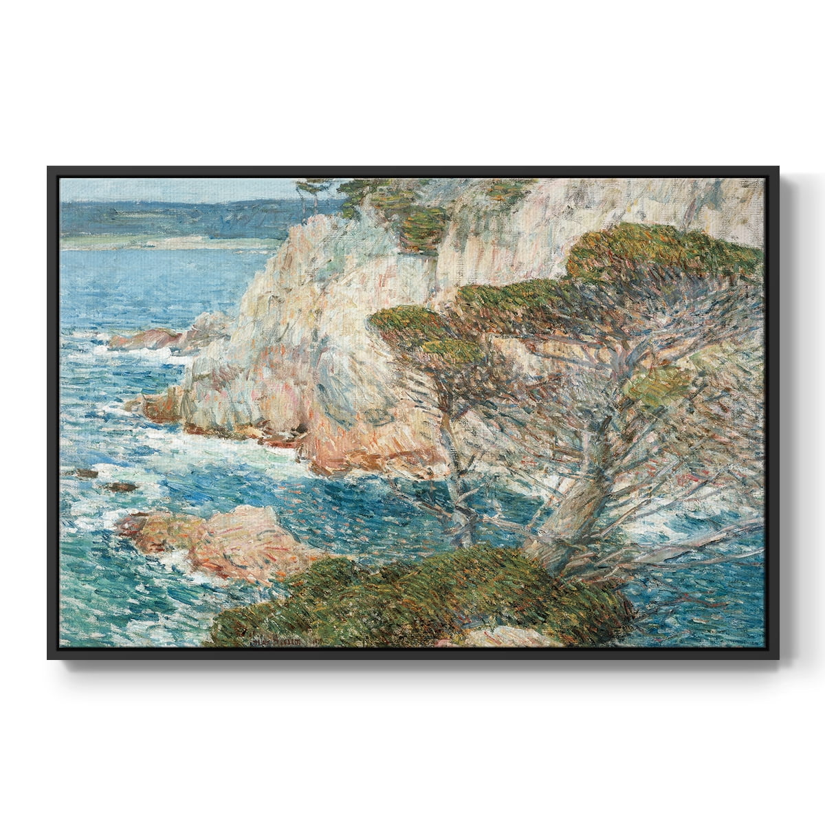Vintage Landscape-CXXXIX By Wexford Home Framed in Black Wood Gallery Wrapped Canvas 27 in. x 41 in.