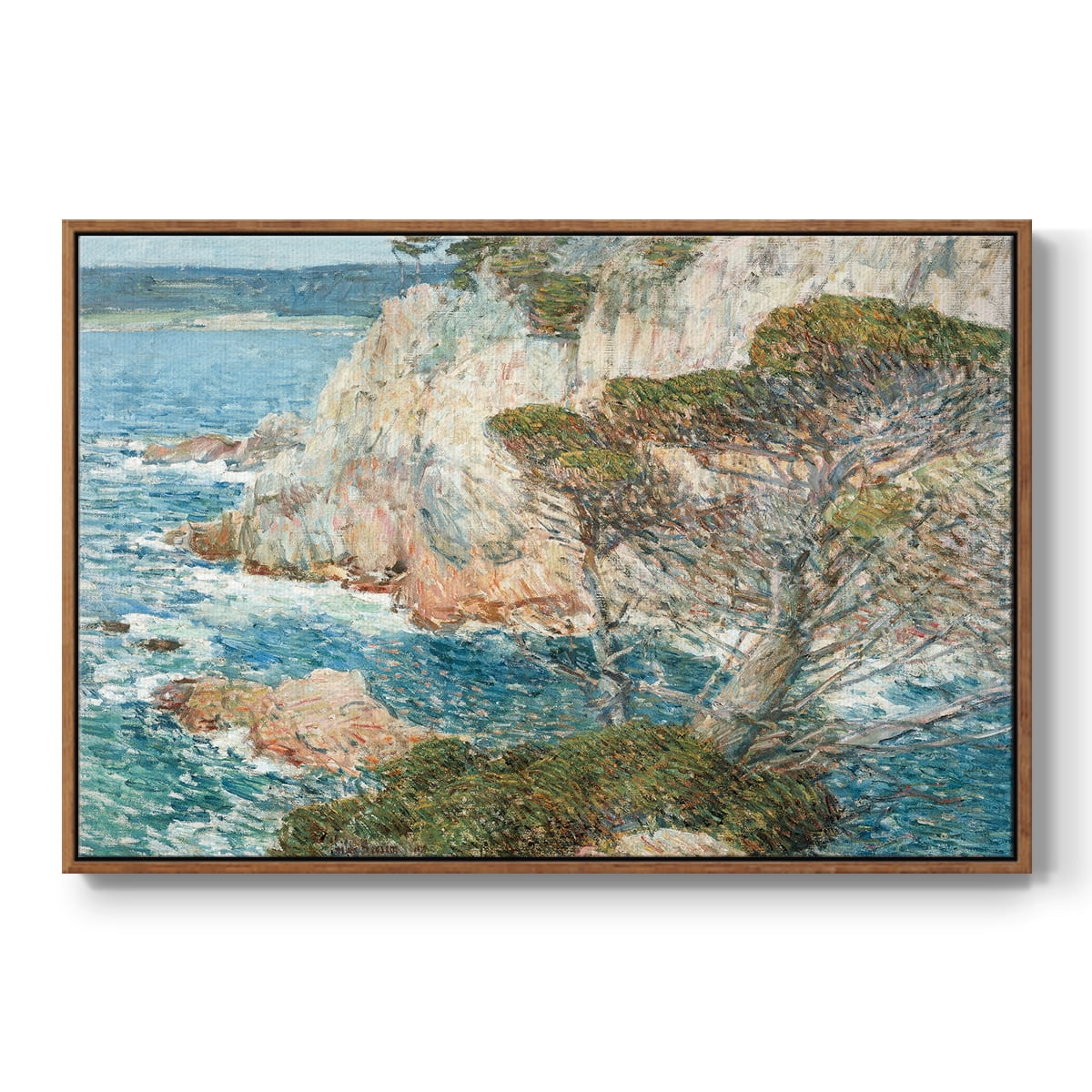 Vintage Landscape-CXXXIX By Wexford Home Framed in Walnut Wood Gallery Wrapped Canvas 27 in. x 41 in.