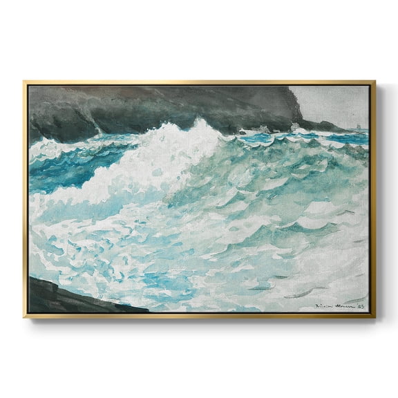 Vintage Landscape-CXXXV By Wexford Home Framed in Gold Wood Gallery Wrapped Canvas 25 in. x 37 in.