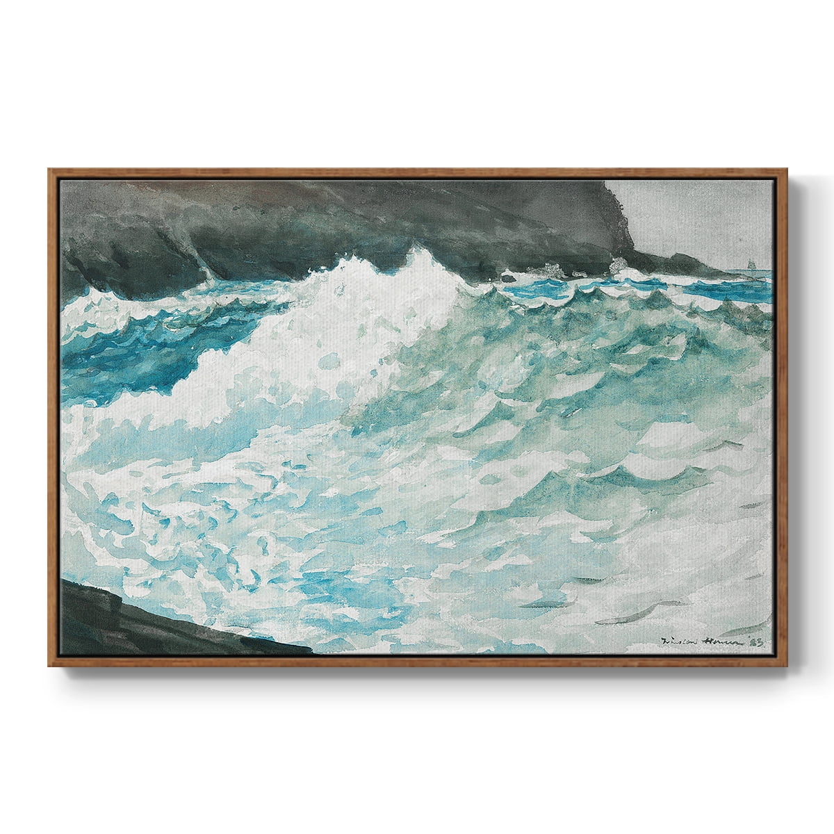 Vintage Landscape-CXXXV By Wexford Home Framed in Walnut Wood Gallery Wrapped Canvas 17 in. x 25 in.