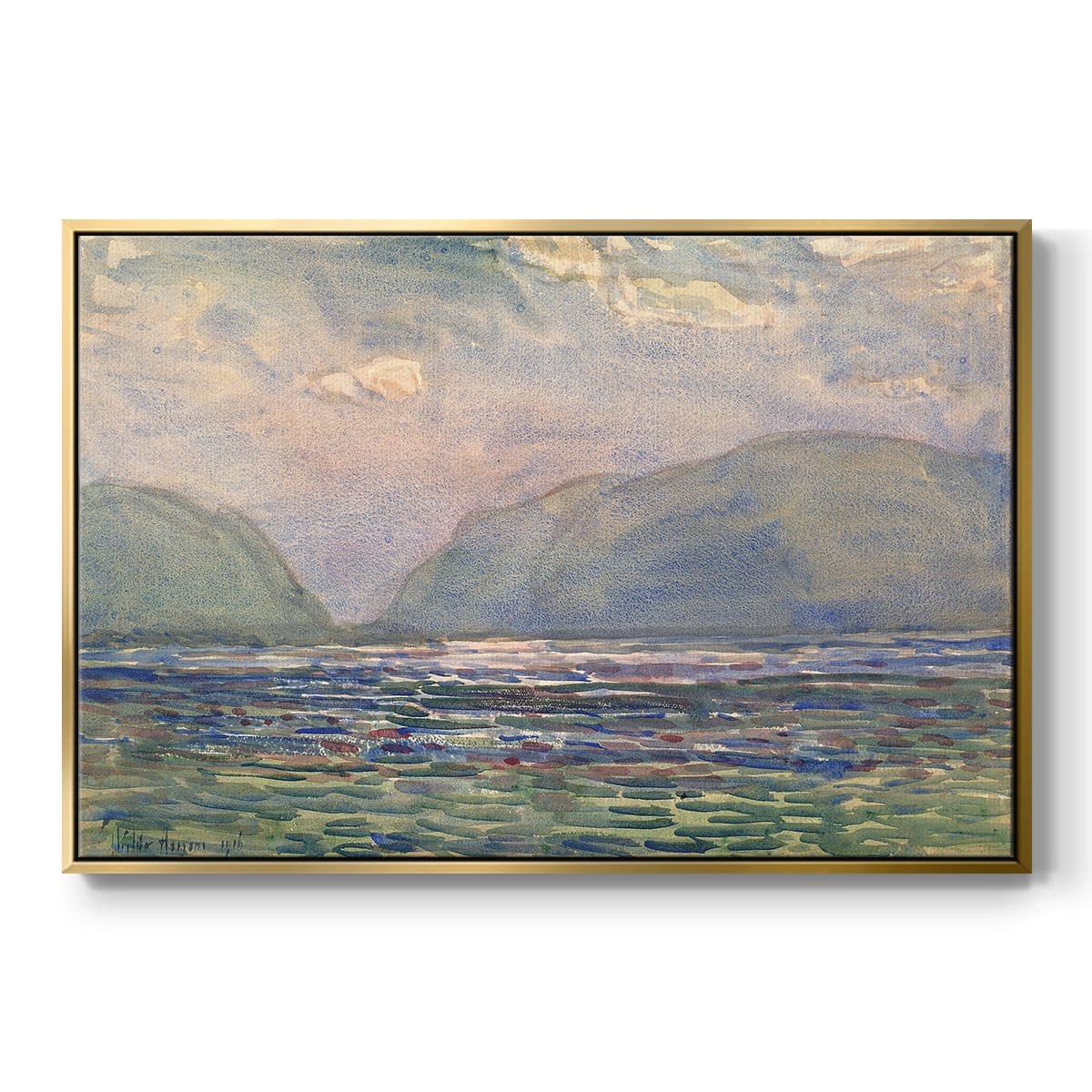 Vintage Landscape-CXXXVI By Wexford Home Framed in Gold Wood Gallery Wrapped Canvas 27 in. x 41 in.