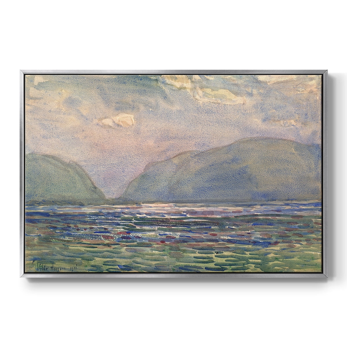 Vintage Landscape-CXXXVI By Wexford Home Framed in Silver Wood Gallery Wrapped Canvas 27 in. x 41 in.