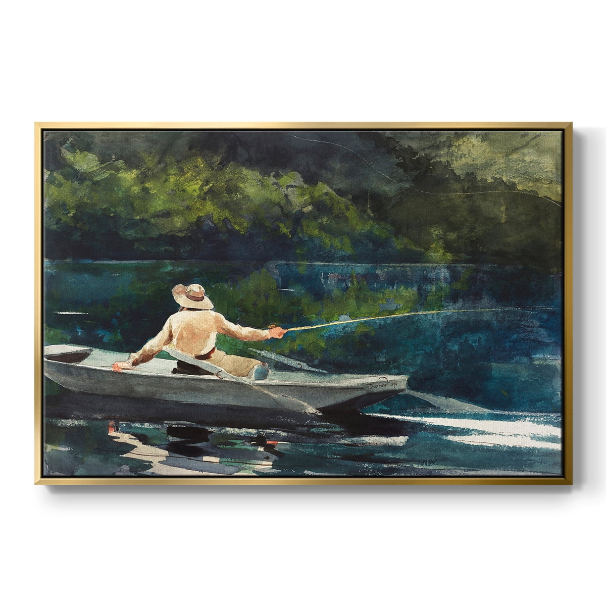 Vintage Landscape-CXXXVII By Wexford Home Framed in Gold Wood Gallery Wrapped Canvas 25 in. x 37 in.