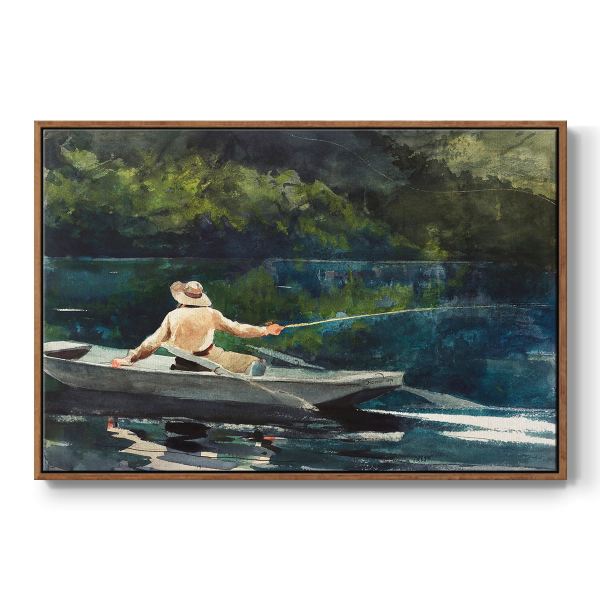 Vintage Landscape-CXXXVII By Wexford Home Framed in Walnut Wood Gallery Wrapped Canvas 17 in. x 25 in.