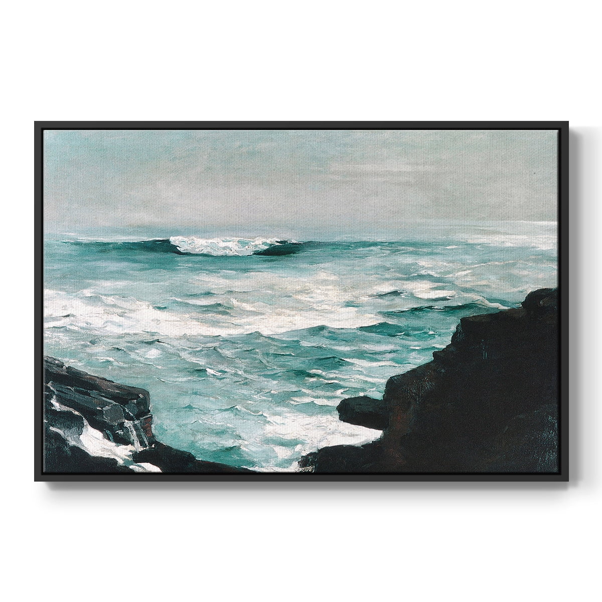 Vintage Landscape-CXXXVIII By Wexford Home Framed in Black Wood Gallery Wrapped Canvas 17 in. x 25 in.