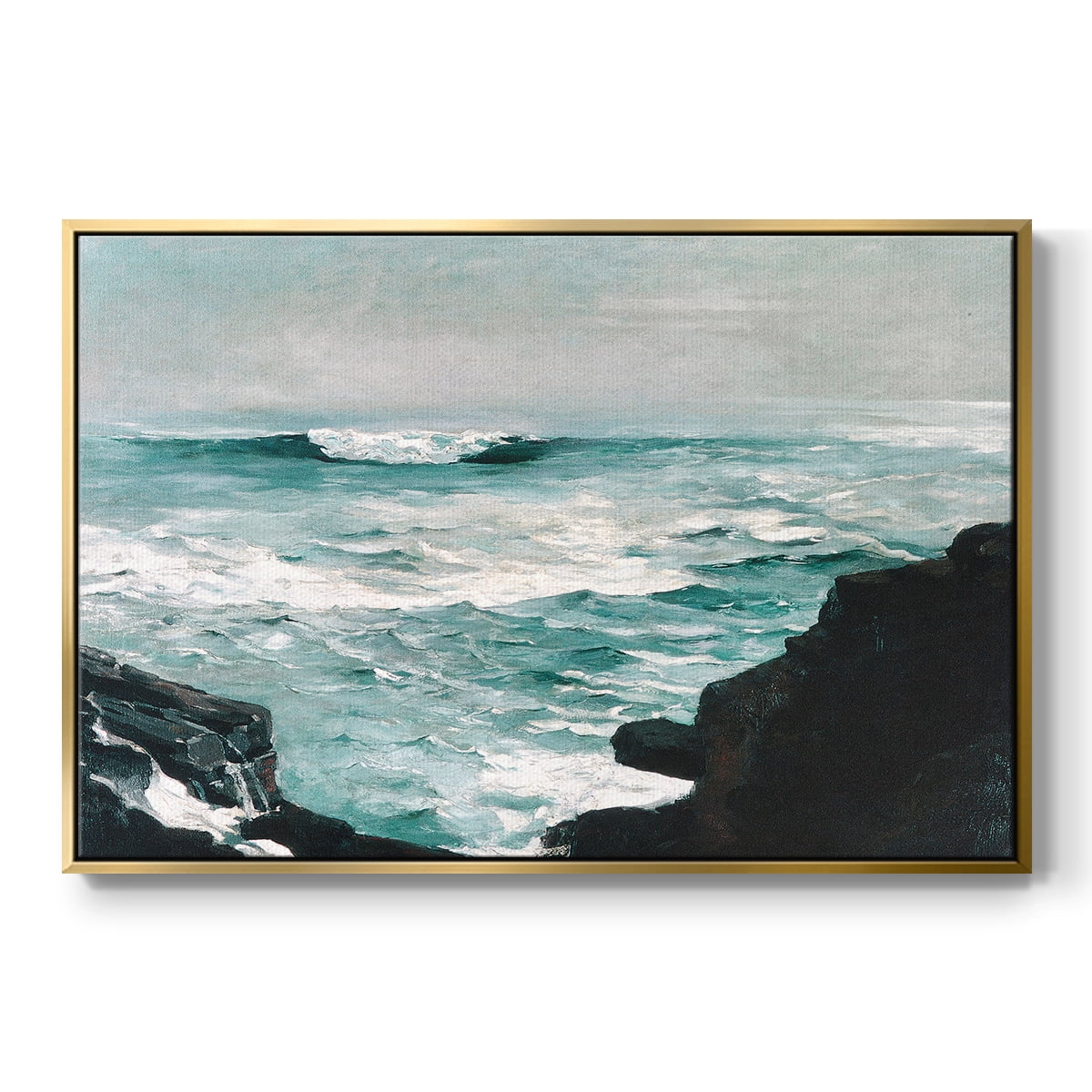 Vintage Landscape-CXXXVIII By Wexford Home Framed in Gold Wood Gallery Wrapped Canvas 27 in. x 41 in.