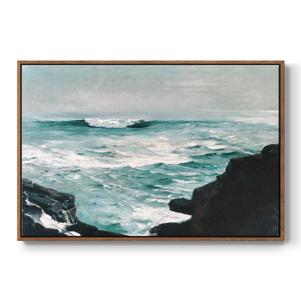 Vintage Landscape-CXXXVIII By Wexford Home Framed in Walnut Wood Gallery Wrapped Canvas 25 in. x 37 in.