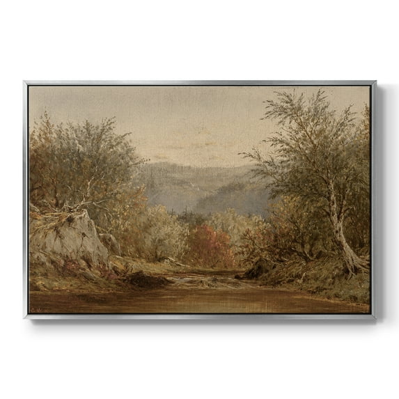 Vintage Landscape-DCIV By Wexford Home Framed in Silver Wood Gallery Wrapped Canvas 17 in. x 25 in.