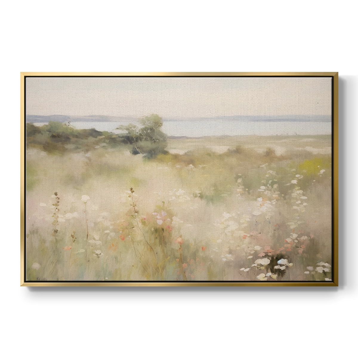 Vintage Landscape-I By Wexford Home Framed in Gold Wood Gallery Wrapped Canvas 17 in. x 25 in.