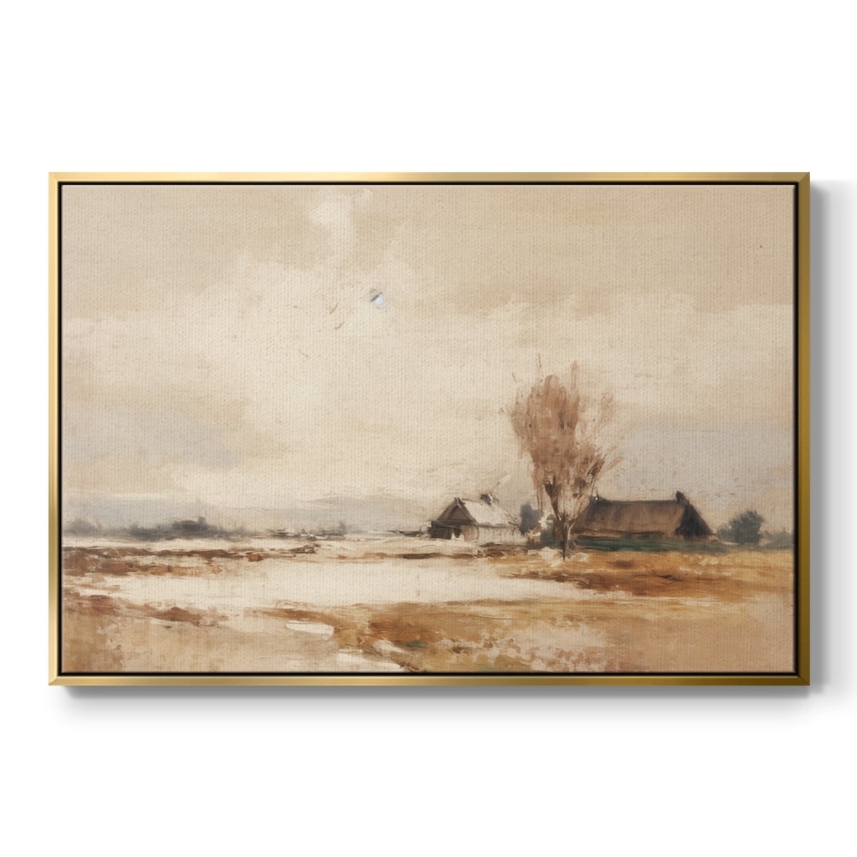 Vintage Landscape-III By Wexford Home Framed in Gold Wood Gallery Wrapped Canvas 17 in. x 25 in.