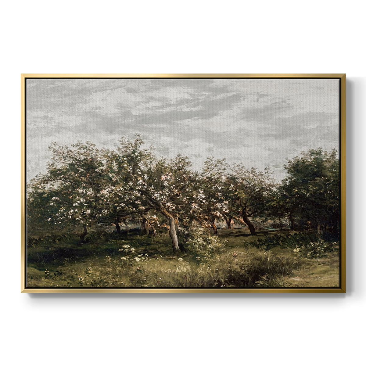 Vintage Landscape-MI By Wexford Home Framed in Gold Wood Gallery Wrapped Canvas 27 in. x 41 in.