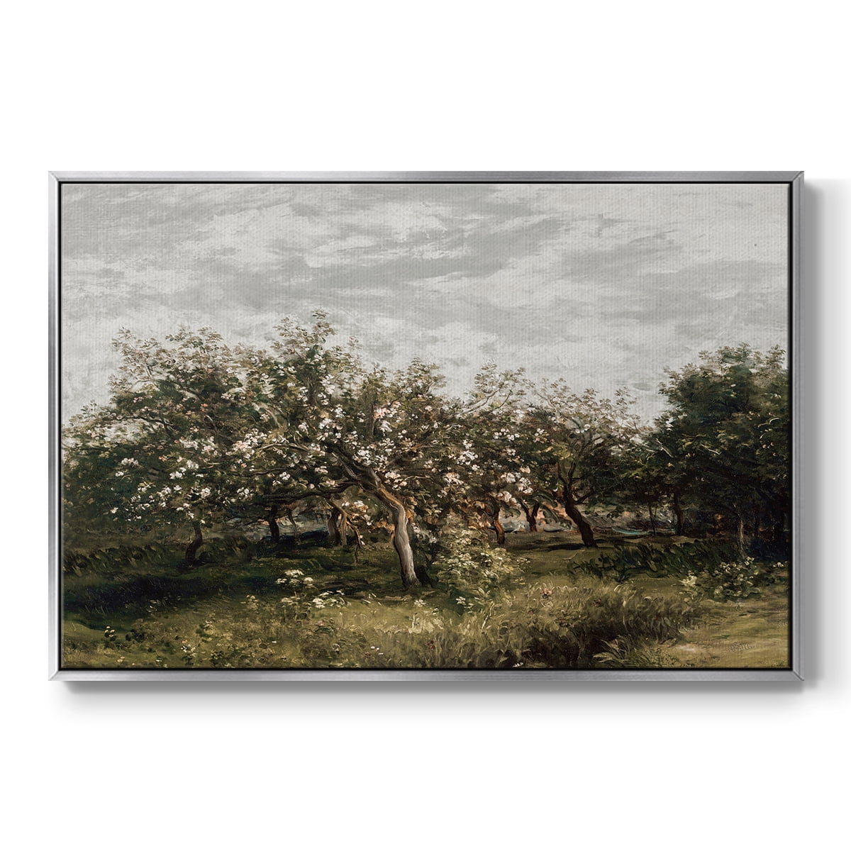 Vintage Landscape-MI By Wexford Home Framed in Silver Wood Gallery Wrapped Canvas 27 in. x 41 in.