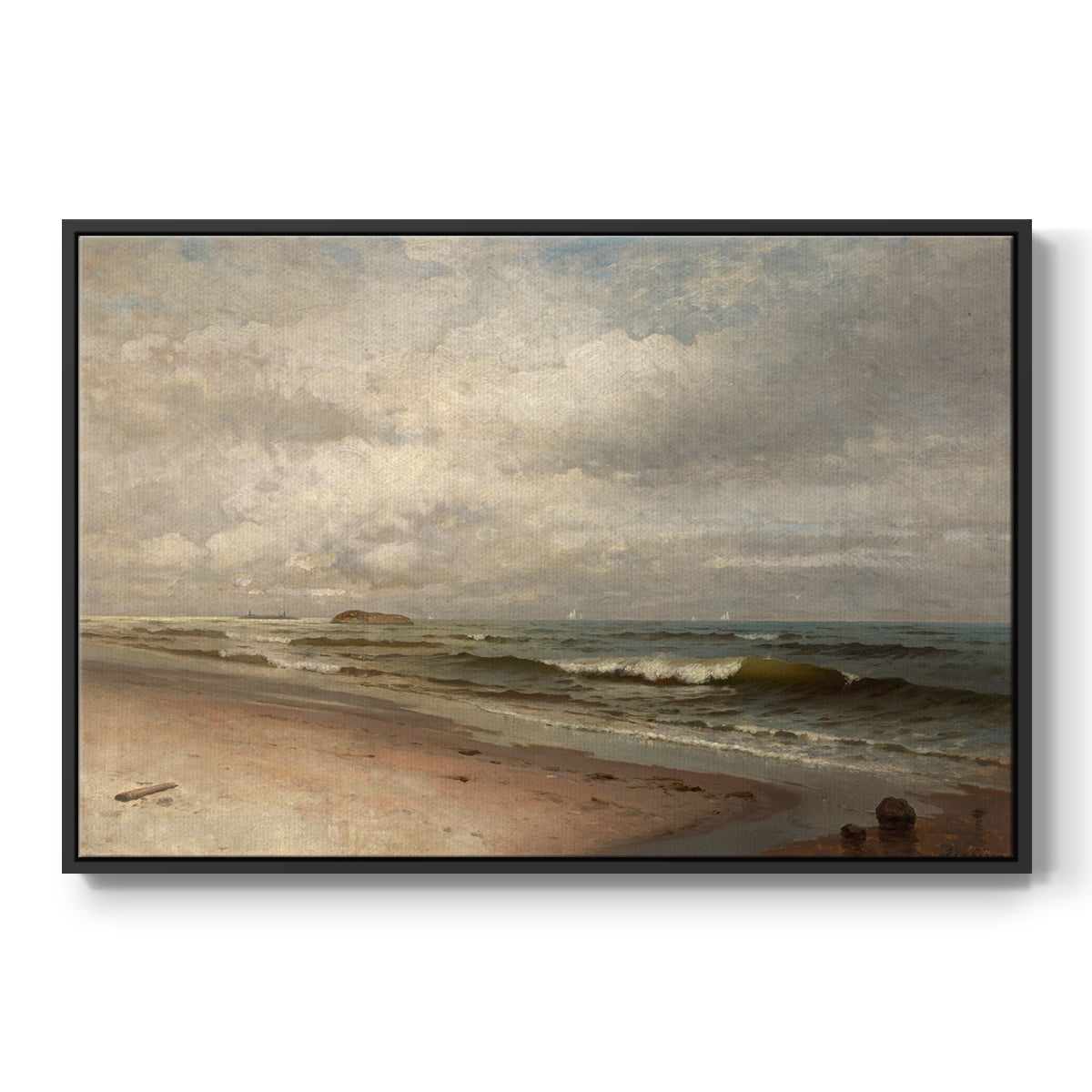 Vintage Landscape-MV By Wexford Home Framed in Black Wood Gallery Wrapped Canvas 27 in. x 41 in.