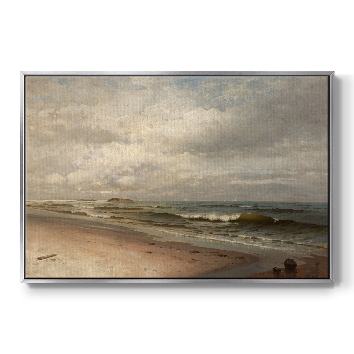Vintage Landscape-MV By Wexford Home Framed in Silver Wood Gallery Wrapped Canvas 27 in. x 41 in.