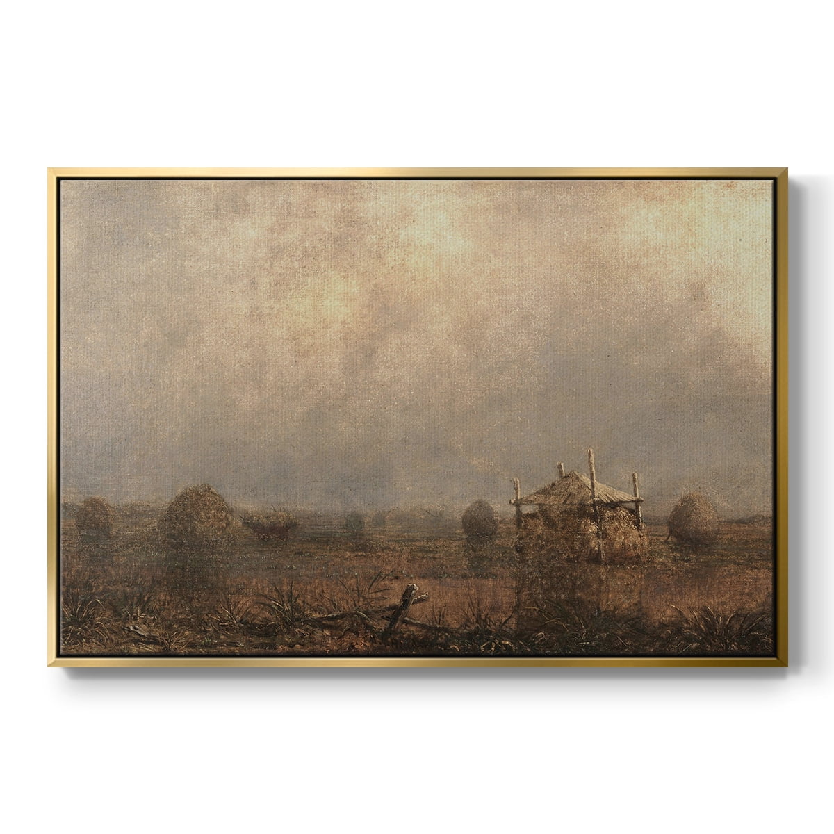 Vintage Landscape-MVIII By Wexford Home Framed in Gold Wood Gallery Wrapped Canvas 27 in. x 41 in.